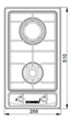 Anafe Domec Ax2qv Acero 2 Hornallas Con Encendido 