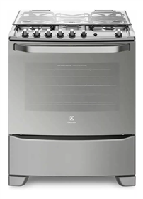 Cocina De Horno Simple Multigas Electrolux 76sas Acero Inox 