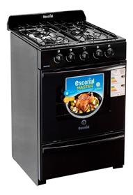 Cocina Escorial 56 Cm Master Black Multigas Negra 