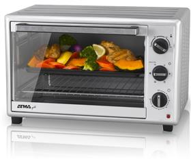 Horno Grill Atma 50lts Gris Hg 5010 E Puerta De Vidrio 1800w 