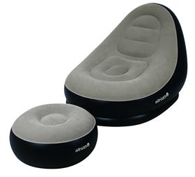 Sillon Inflable Set Alhias Acc-102 + Apoya Pies Gamuzado!! 